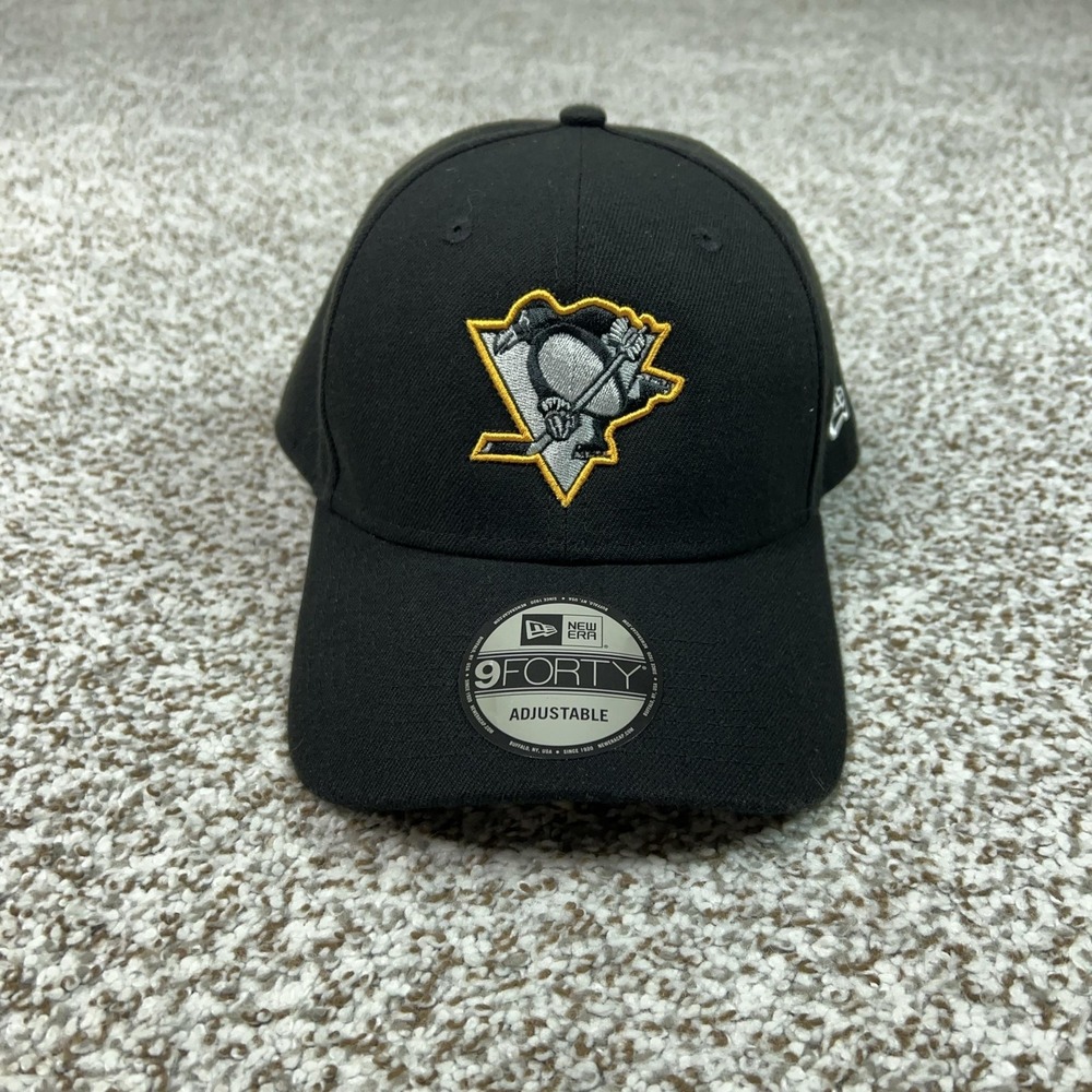 Pittsburgh Penguins Hat Cap Strap Back Mens One Size Black NHL Hockey New Era‎